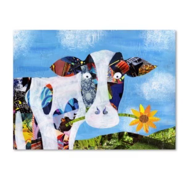Artpoptart 'Cow' Canvas Art, 18x24, Trademark Fine Art, Mfr#: ALI15805-C1824GG